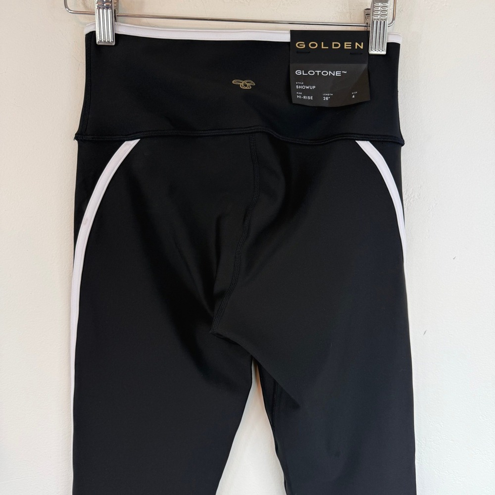 NWT Aritzia Glotone Showup Hi-Rise Leggings Black White Sculpting Athleisure 4 - Picture 6 of 12